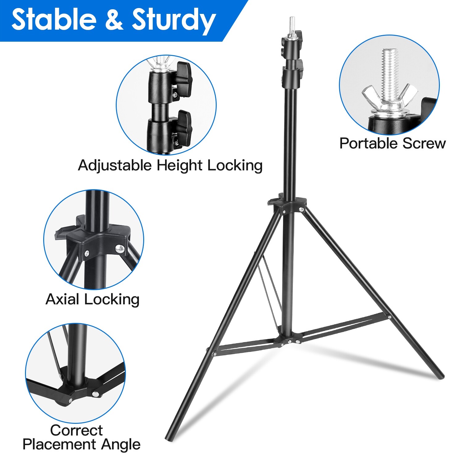 5×6.5FT Backdrop Stand T-Shape Background Stand Adjustable Heavy Duty Photo Rack