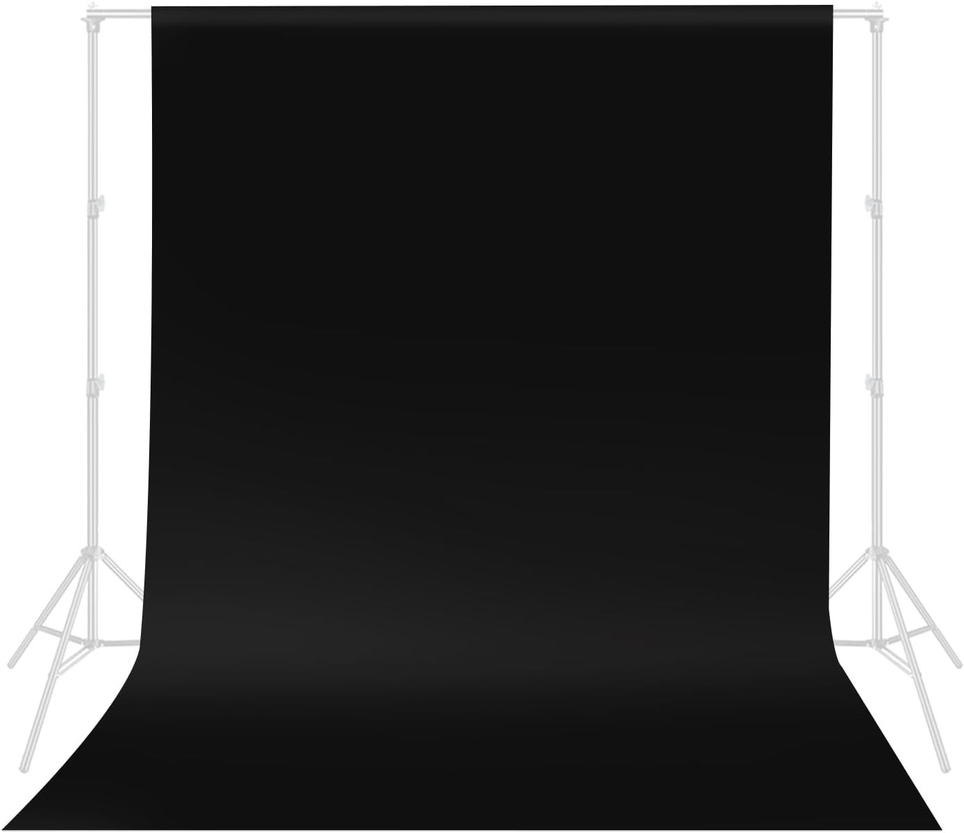5×6.5 ft Black Backdrop Curtain Photo Studio Photography Video Recording Cloth