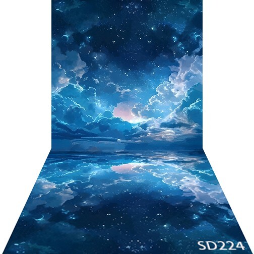 10’x20’CP Evening Sky Cloudy Scenic Microfiber Fabric background backdrop SD224