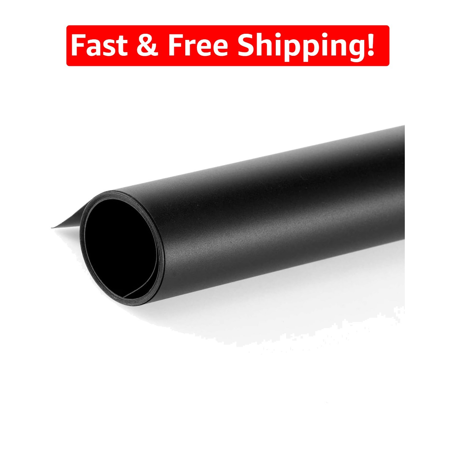 Versatile 15.7×26 Inch Matte & Smooth Black PVC Backdrop for Travel Photography